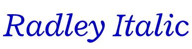 Radley Italic Schriftart